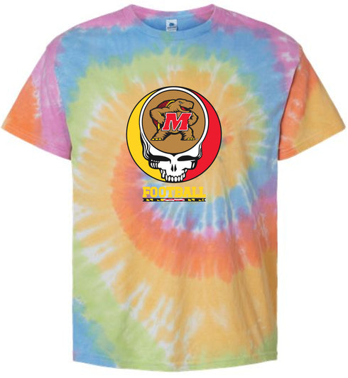 University of Maryland Football Stealie Tie-Dye T-Shirt