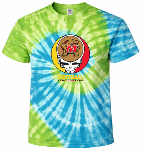 University of Maryland Football Stealie Tie-Dye T-Shirt
