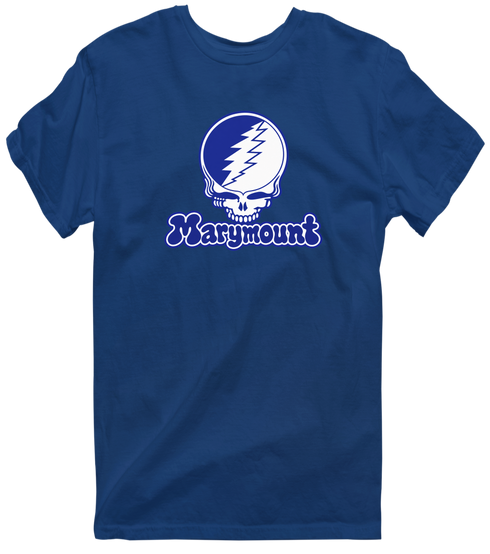 Marymount Stealie Premium Unisex T-Shirt — Design: Marymount (Lax) — Navy