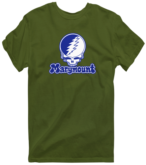 Marymount Stealie Premium Unisex T-Shirt — Design: Marymount (Lax) — Military Green