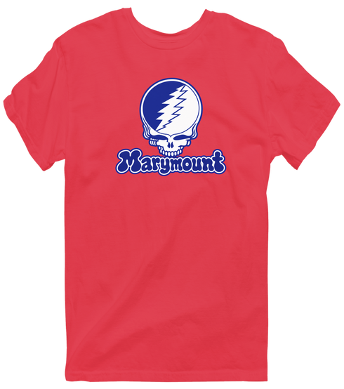 Marymount Stealie Premium Unisex T-Shirt — Design: Marymount (Lax) — Heather Red