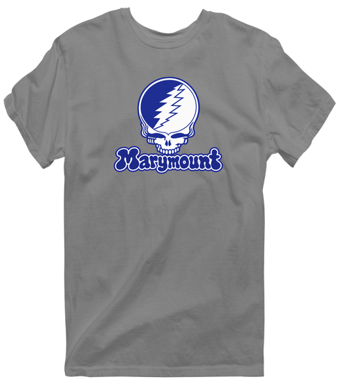 Marymount Stealie Premium Unisex T-Shirt — Design: Marymount (Lax) — Dark Heather