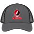 Maryville Stealie Premium Unisex Trucker Cap — Design: Maryville University — Charcoal/Black