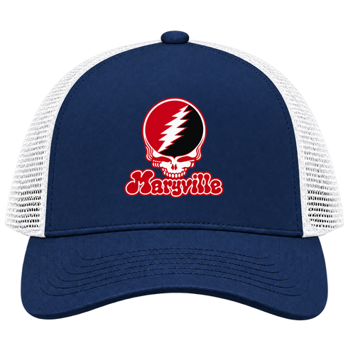 Maryville Stealie Premium Unisex Trucker Cap — Design: Maryville University — Navy/White