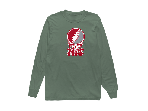 MIT Stealie Premium Unisex Long-Sleeve — Design: Massachusetts Institute of Technology — Light Green