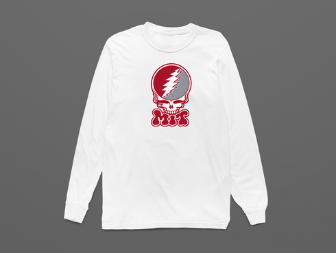 MIT Stealie Premium Unisex Long-Sleeve — Design: Massachusetts Institute of Technology — White