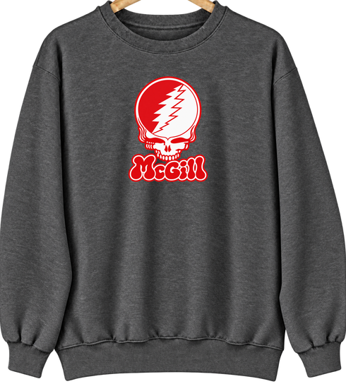 McGill Stealie Premium Unisex Crewneck — Design: McGill University — Dark Heather