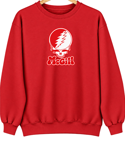 McGill Stealie Premium Unisex Crewneck — Design: McGill University — Red