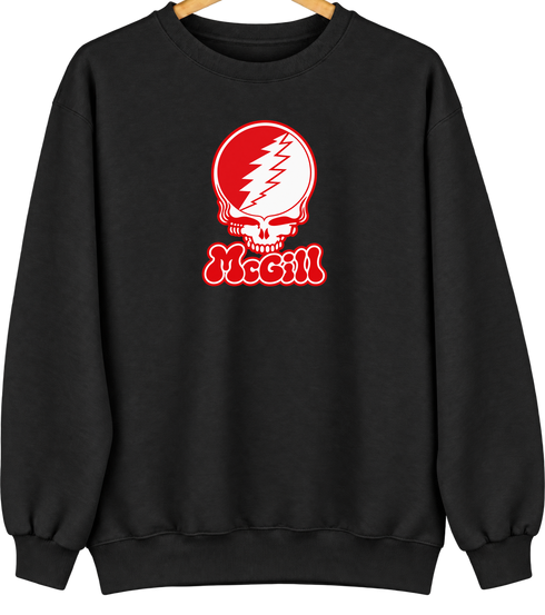 McGill Stealie Premium Unisex Crewneck — Design: McGill University — Black