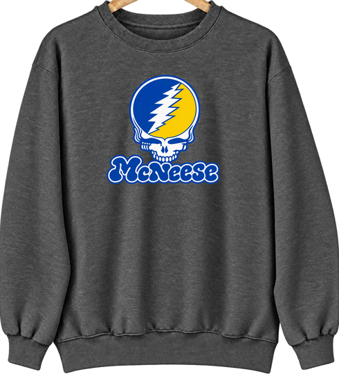 McNeese Stealie Premium Unisex Crewneck — Design: McNeese University — Dark Heather
