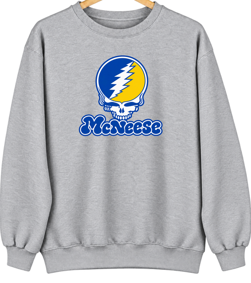 McNeese Stealie Premium Unisex Crewneck — Design: McNeese University — Sport Grey