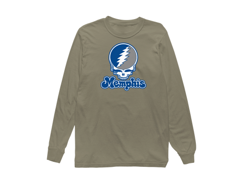 Memphis Stealie Premium Unisex Long-Sleeve — Design: Memphis University of — Sandstone