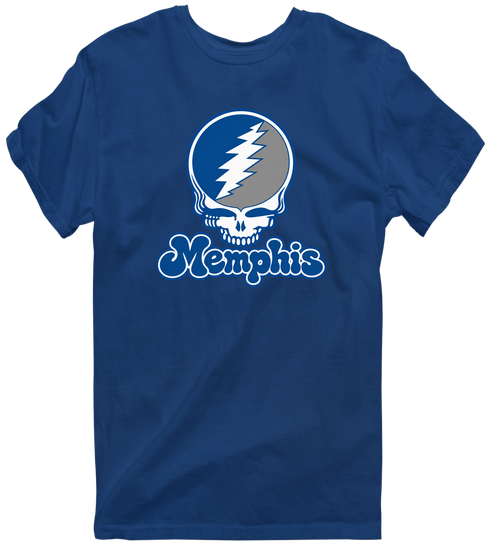 Memphis Stealie Premium Unisex T-Shirt — Design: Memphis University of — Navy