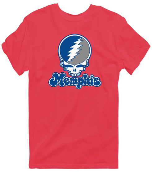 Memphis Stealie Premium Unisex T-Shirt — Design: Memphis University of — Heather Red