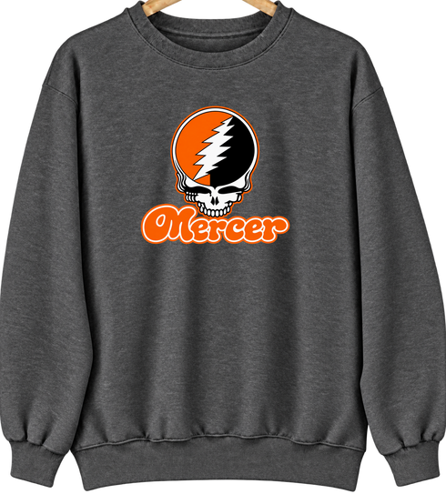 Mercer Stealie Premium Unisex Crewneck — Design: Mercer University — Dark Heather