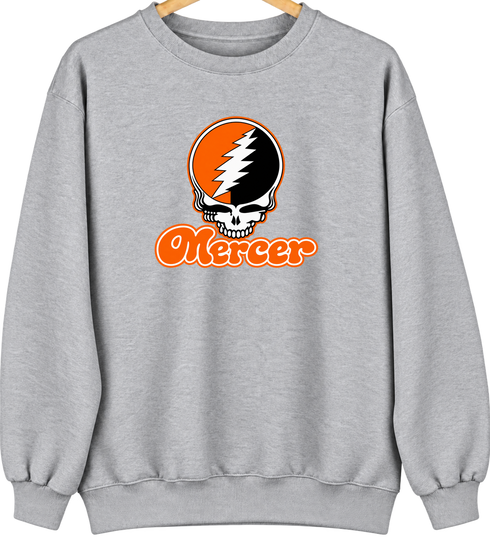 Mercer Stealie Premium Unisex Crewneck — Design: Mercer University — Sport Grey