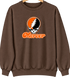 Mercer Stealie Premium Unisex Crewneck — Design: Mercer University — Brown