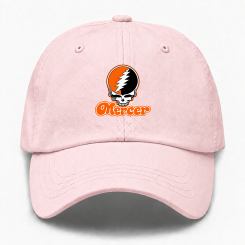 Mercer Stealie Premium Unisex Dad Hat — Design: Mercer University — Pink