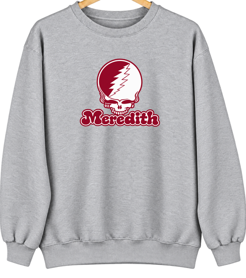 Meredith Stealie Premium Unisex Crewneck — Design: Meredith College — Sport Grey