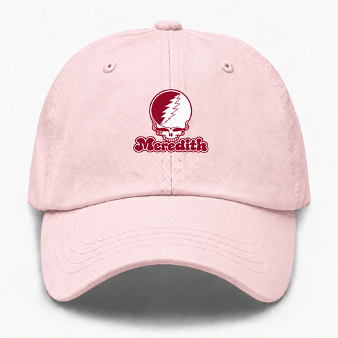 Meredith Stealie Premium Unisex Dad Hat — Design: Meredith College — Pink