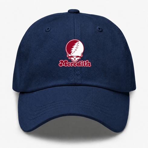 Meredith Stealie Premium Unisex Dad Hat — Design: Meredith College — Navy