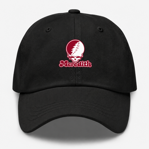 Meredith Stealie Premium Unisex Dad Hat — Design: Meredith College — Black