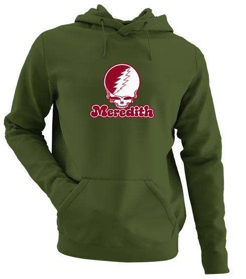 Meredith Stealie Premium Unisex Hoodie — Design: Meredith College — Military Green