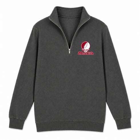 Meredith Stealie Premium Unisex Quarter-Zip — Design: Meredith College — Charcoal