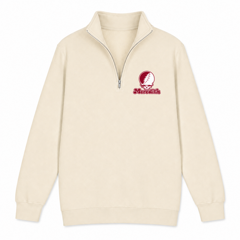 Meredith Stealie Premium Unisex Quarter-Zip — Design: Meredith College — Sand