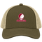Meredith Stealie Premium Unisex Trucker Cap — Design: Meredith College — Moss/Khaki