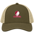 Meredith Stealie Premium Unisex Trucker Cap — Design: Meredith College — Moss/Khaki
