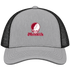 Meredith Stealie Premium Unisex Trucker Cap — Design: Meredith College — Heather Grey/Black