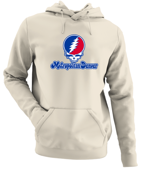 Metropolitan Denver Stealie Premium Unisex Hoodie — Design: Metropolitan State University of Denver — Sand