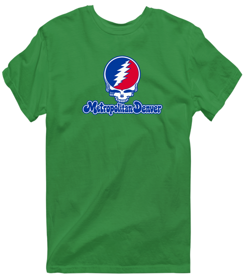 Metropolitan Stealie Premium Unisex T-Shirt — Design: Metropoloitian State University — Irish Green