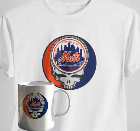 Grateful Dead - New York Mets Stealie Tee + Mug | Bundle + Save - StealieShop
