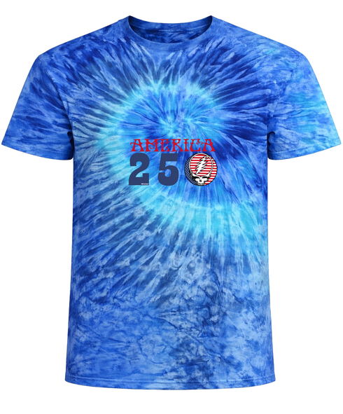 America 250 Stealie Tie-Dye T-Shirt