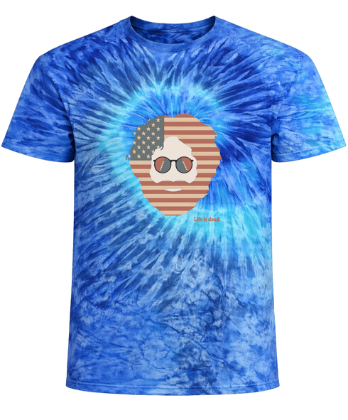 Stars & Stripes Jerry Life is dead. Tie-Dye T-Shirt