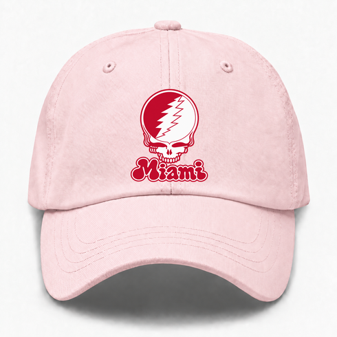 Miami Stealie Premium Unisex Dad Hat — Design: Miami University — Pink