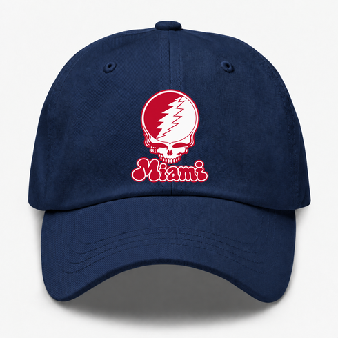 Miami Stealie Premium Unisex Dad Hat — Design: Miami University — Navy