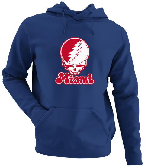 Miami Stealie Premium Unisex Hoodie — Design: Miami University — Navy