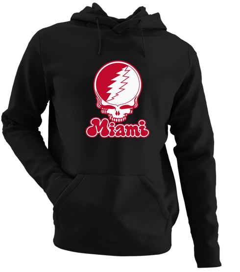 Miami Stealie Premium Unisex Hoodie — Design: Miami University — Black