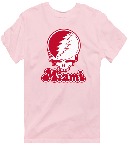 Miami Stealie Premium Unisex T-Shirt — Design: Miami University — Light Pink