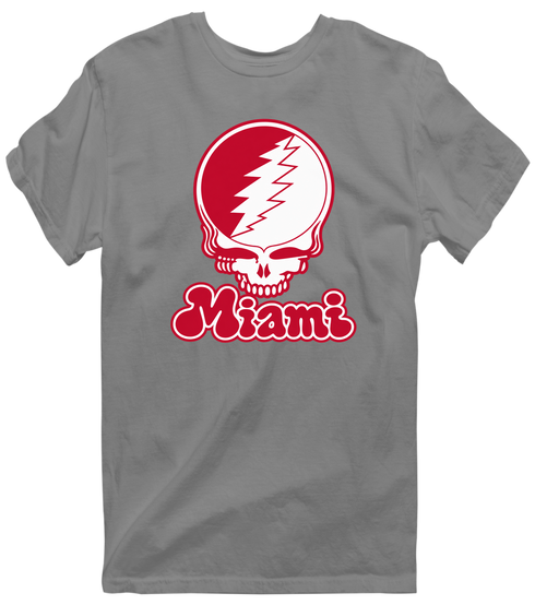 Miami Stealie Premium Unisex T-Shirt — Design: Miami University — Dark Heather