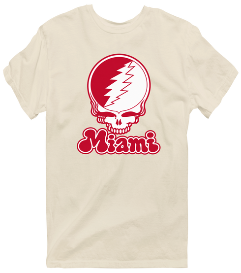 Miami Stealie Premium Unisex T-Shirt — Design: Miami University — Sand