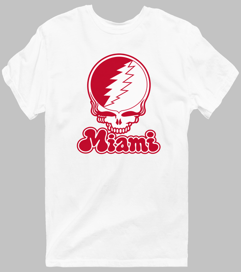 Miami Stealie Premium Unisex T-Shirt — Design: Miami University — White