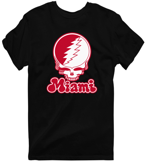 Miami Stealie Premium Unisex T-Shirt — Design: Miami University — Black