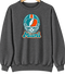 Miami Helmet Stealie Premium Unisex Crewneck — Miami Dolphins — Dark Heather