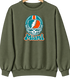 Miami Helmet Stealie Premium Unisex Crewneck — Miami Dolphins — Military Green