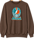 Miami Helmet Stealie Premium Unisex Crewneck — Miami Dolphins — Brown