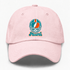 Miami Helmet Stealie Premium Unisex Dad Hat — Miami Dolphins — Pink